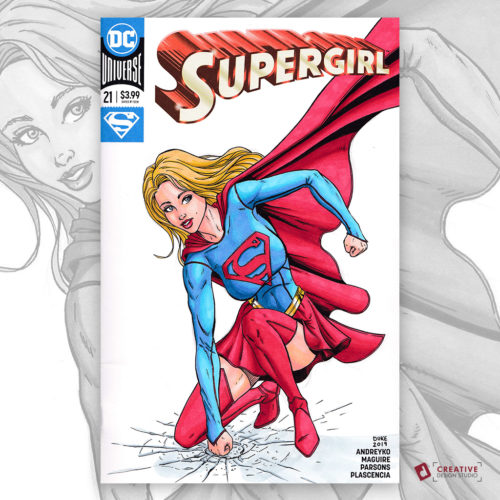 Supergirl Sketch Cover by Duke