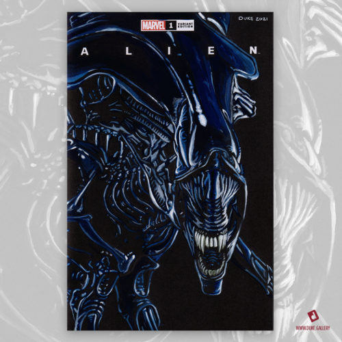 xenomorph queen Sketch Cover by Duke