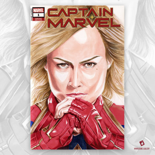 Captain Marvel Sketch Cover by Duke