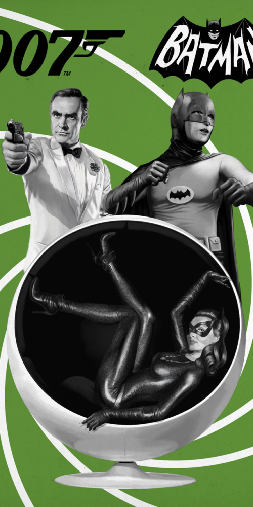 James Bond and Batman by Duke