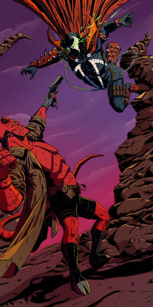 Hellboy vs. Spawn by Duke