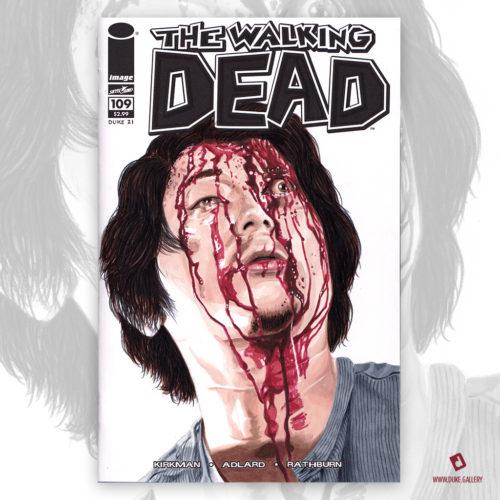 Glenn Rhee The Walking Dead Sketch Cover by Duke