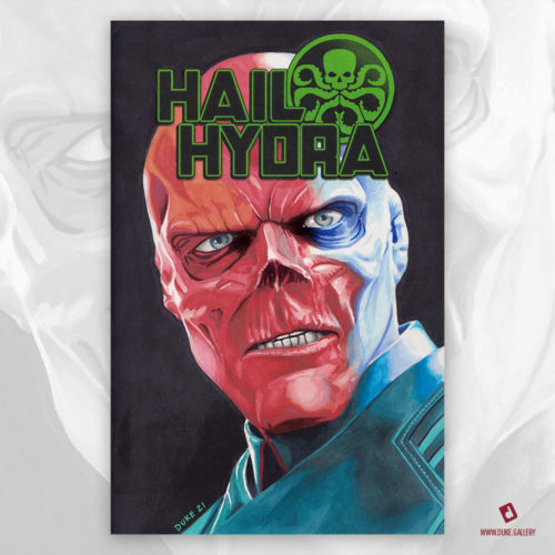 The Red Skull Sketch Cover by Duke