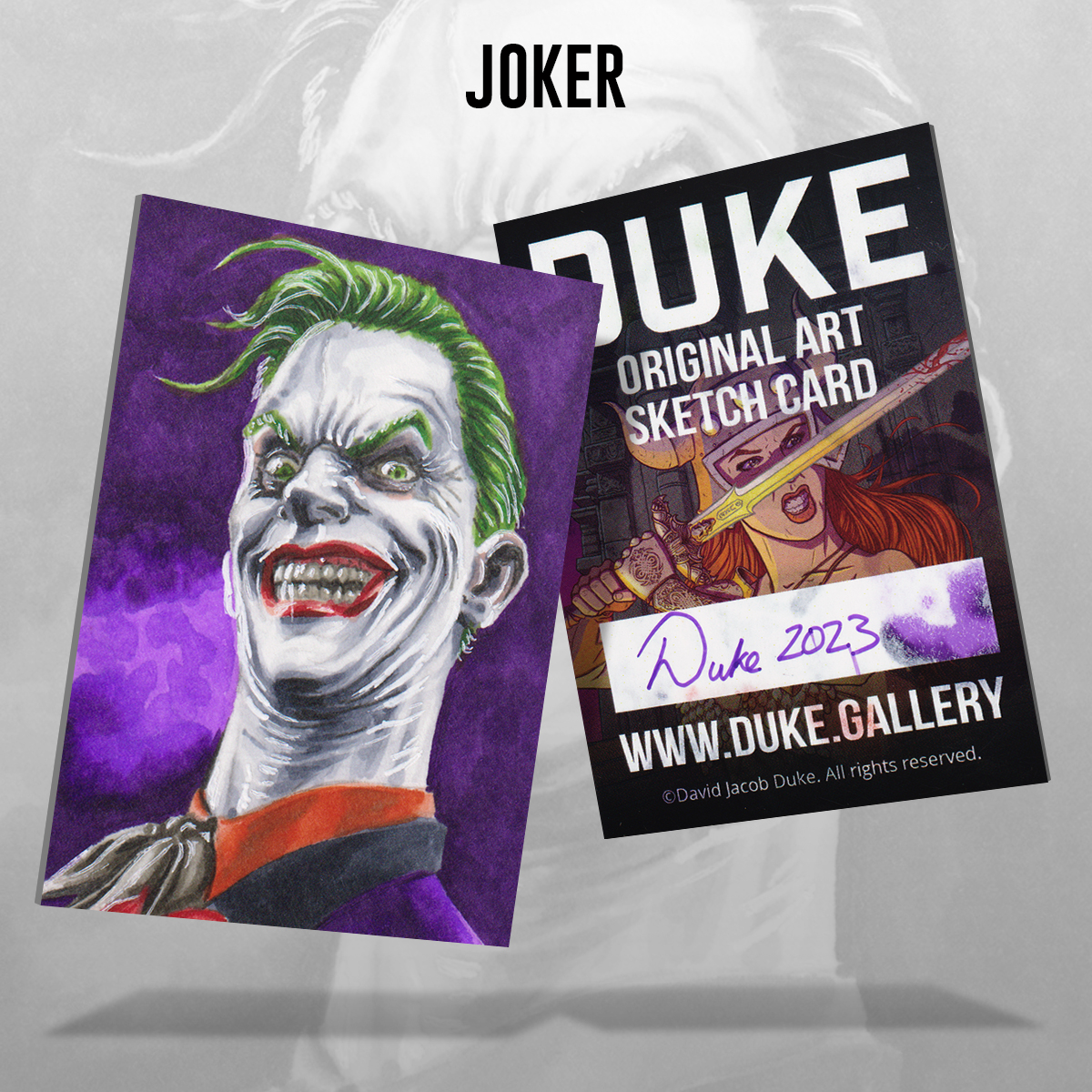 The Joker Sketch Card by Duke