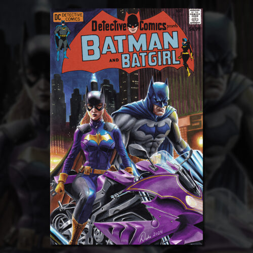 Batman and Batgirl Sketch Cover by Duke