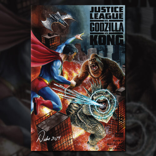 Justice League vs. Godzilla vs. Kong Sketch Cover by Duke