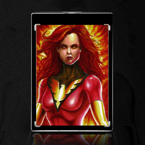 Dark Phoenix Sketch Card by Duke