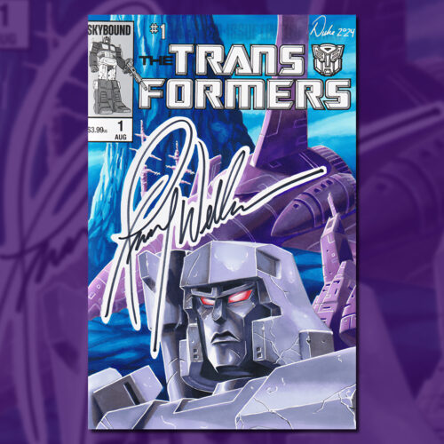 Megatron Sketch Cover by Duke and signed by Frank Welker