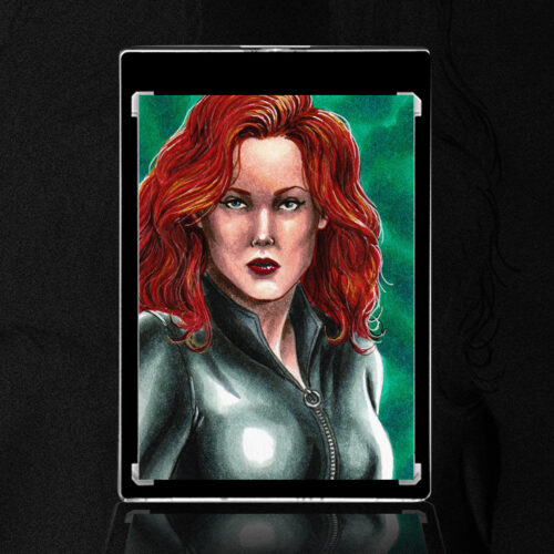 Black Widow Sketch Card by Duke