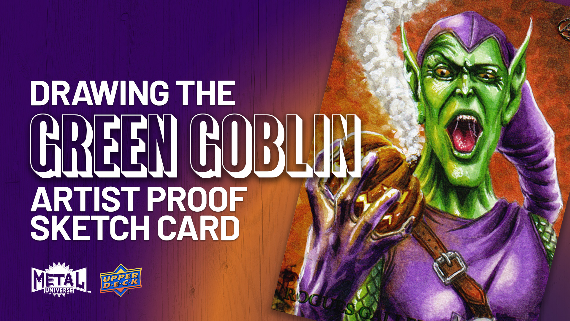 Green Goblin Upper Deck AP Marvel Sketch Card