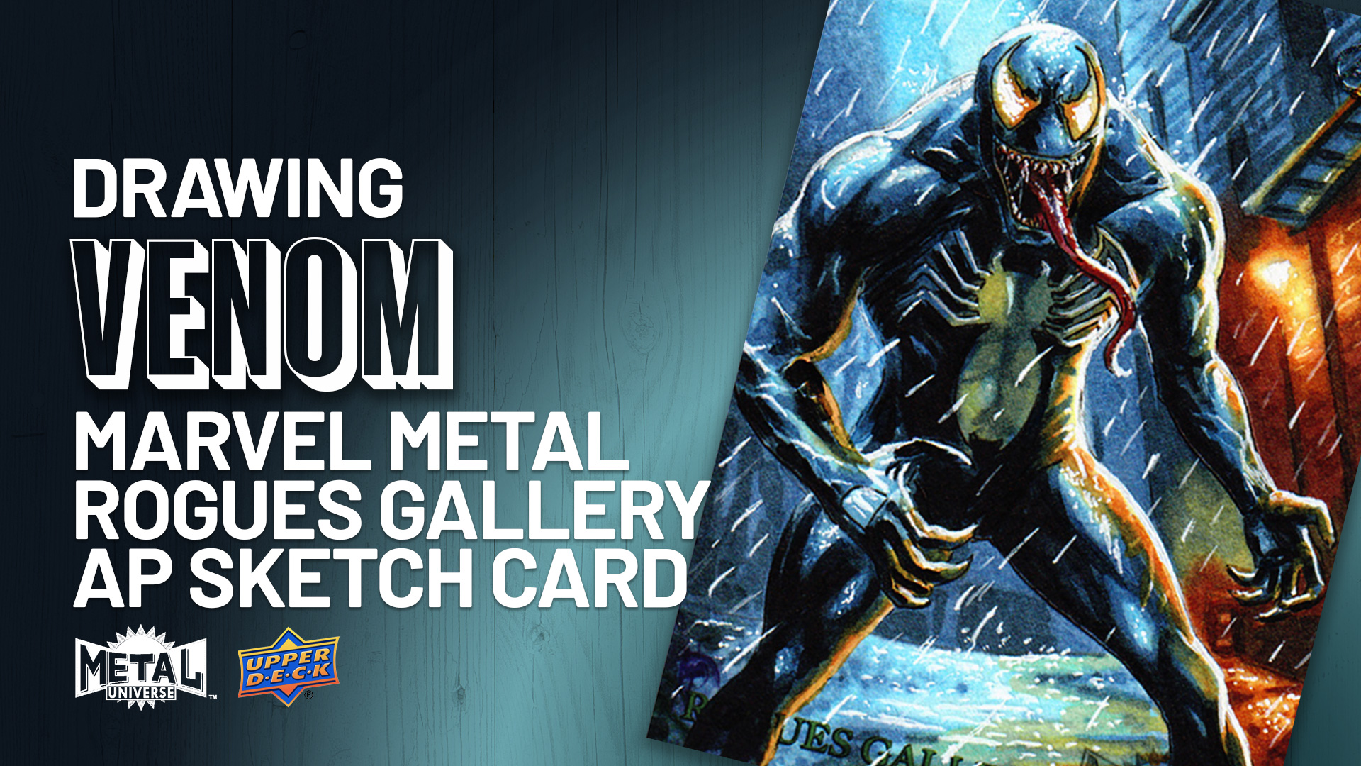 Venom Marvel Metal Rogues Gallery Artist Proof AP Sketch Card by Duke