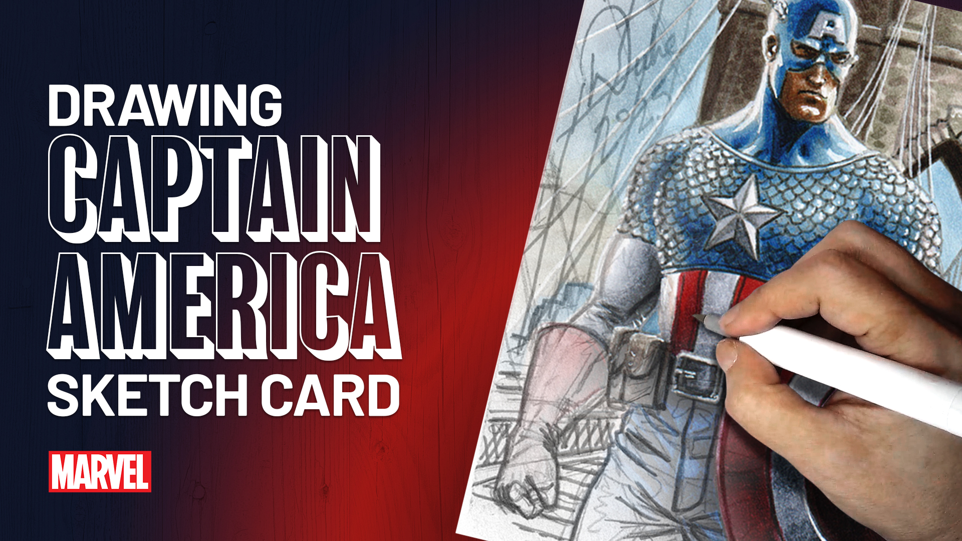 Captain America Sketch Card by Duke