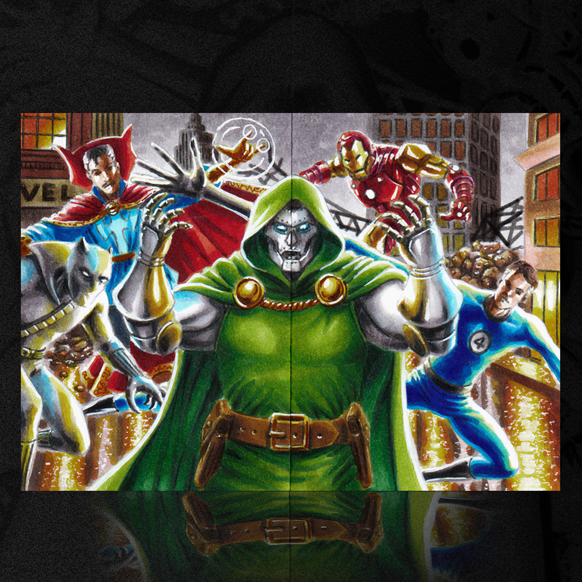 Doctor Doom vs. Black Panther, Doctor Strange, Iron Man, and Mister Fantastic by Duke