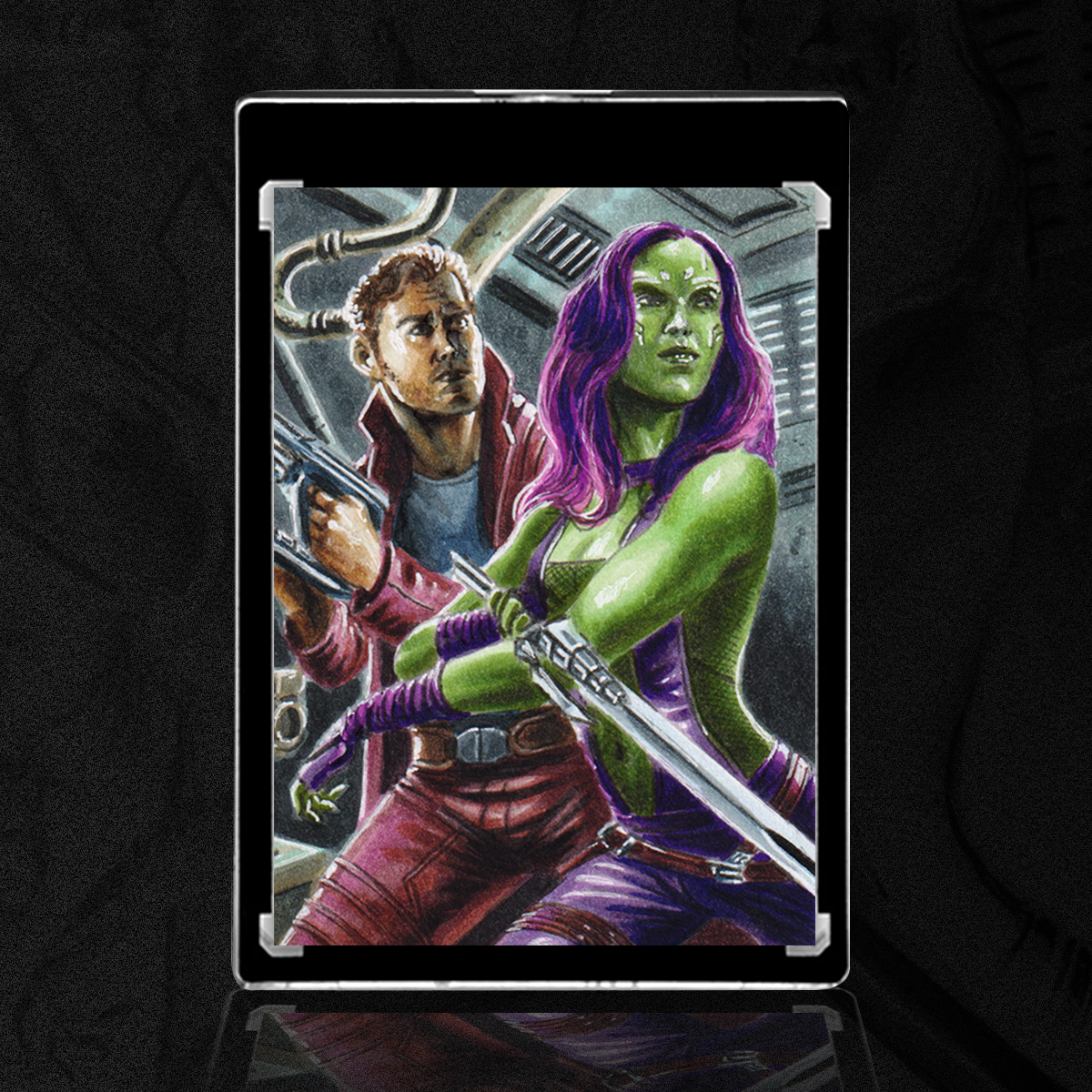 Star Lord & Gamora Sketch Card by Duke