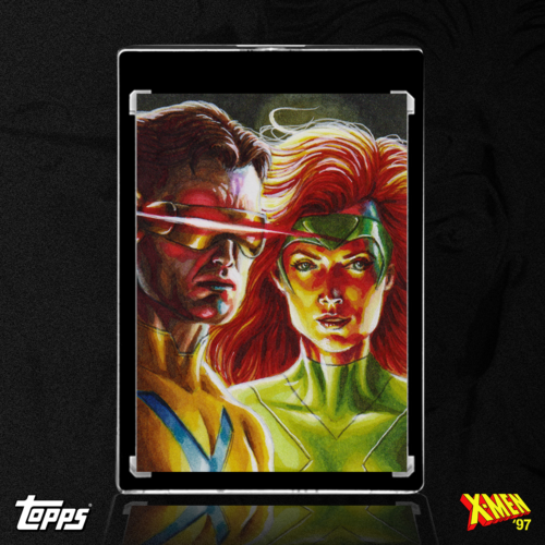 Cyclops & Jean Grey Sketch Card by Duke